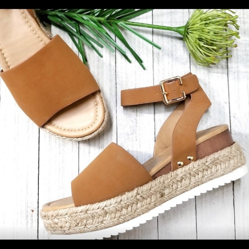Flatform Espadrille Platform Wedge Sandals.